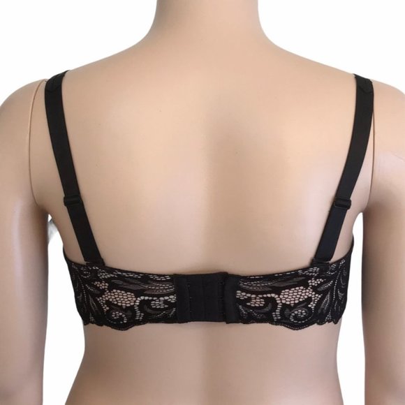 Paramour by Felina Sophia full figure balconette counter bra In Black Lace NWT - Picture 8 of 12